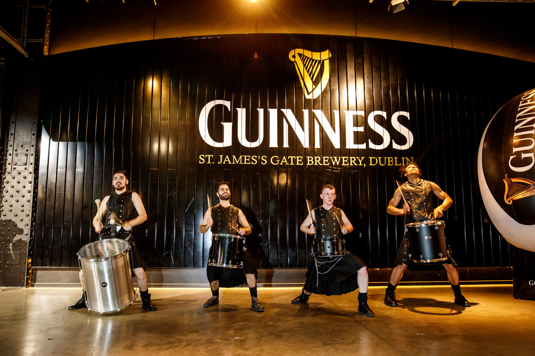 Drummers at Event in Guinness Storehouse