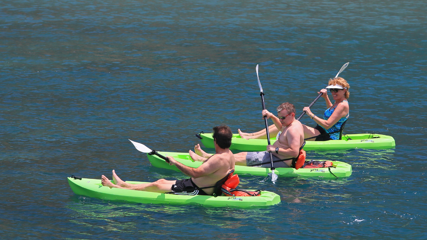 group in kayaks